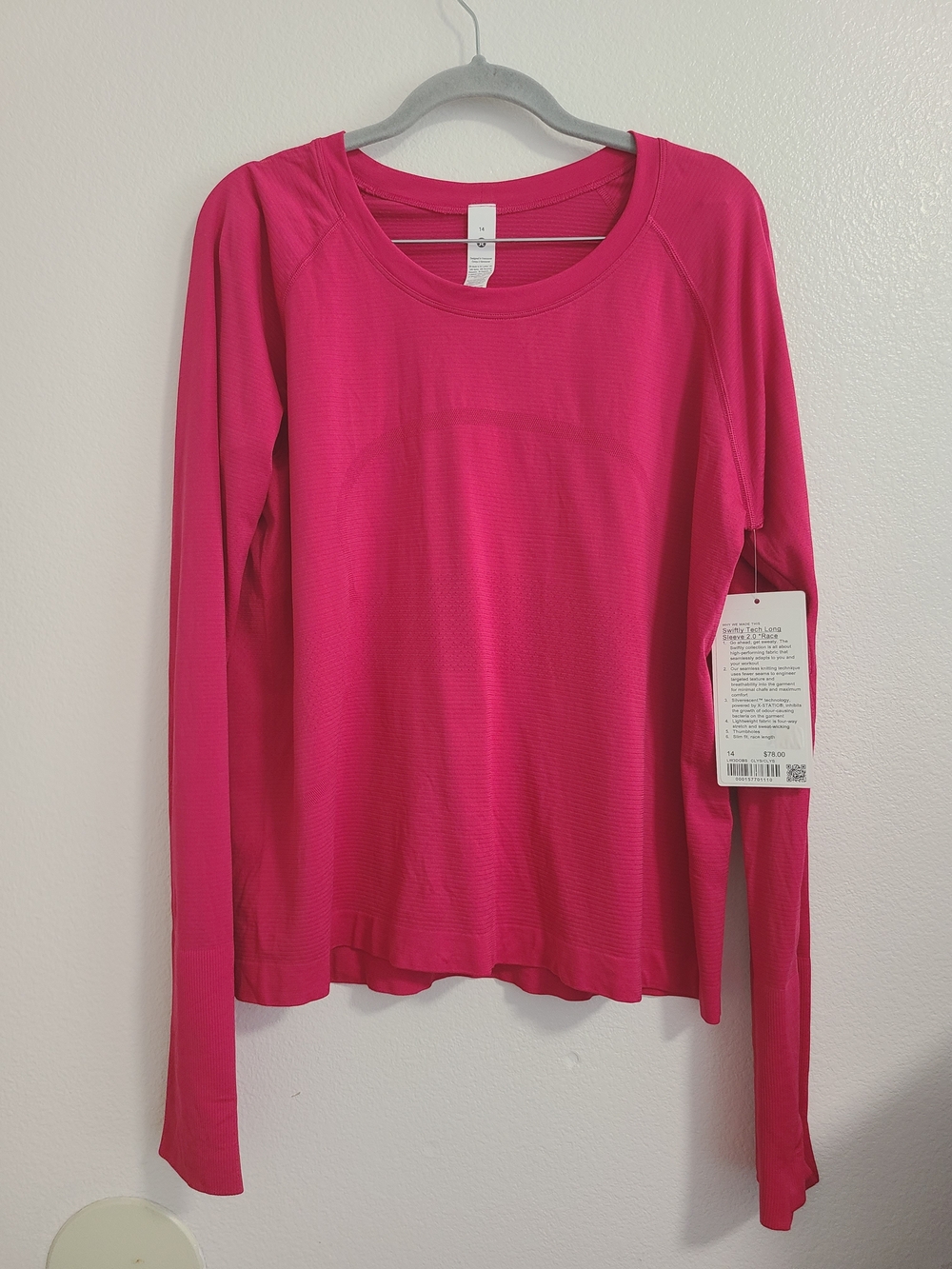 Lululemon Pink Swiftly Tech Long Sleeve 2.0